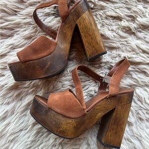 Lulu's Tan Platform Heels